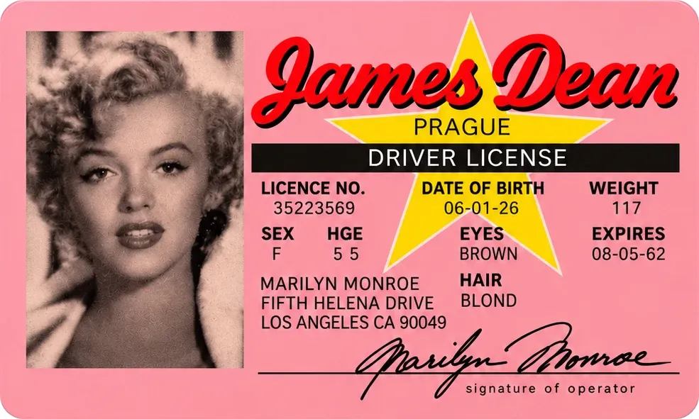 Driver’s License s fotkou Marilyn Monroe